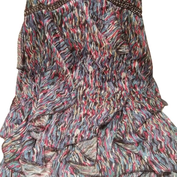 Baby doll empire waist halter dress with ruching skirt bottom - Picture 5 of 16